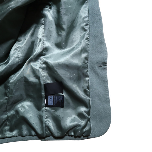 H&M Cotton Linen Blazer Sage Green Single-Breasted US 18 (Fits Like 12) SoftGirl - Picture 10 of 16